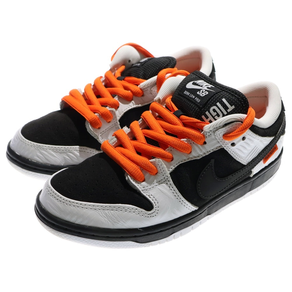 NIKE(ナイキ) ×TIGHTBOOTH DUNK LOW PRO QS FD2629-100 ×タイトブース エスビーダンク ロー ローカットスニーカー ブラック/ホワイト US6/24.0cm