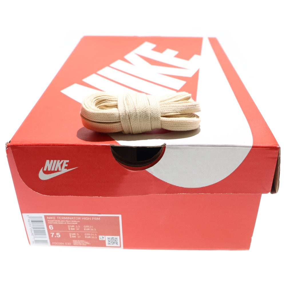 NIKE(ナイキ) TERMINATOR HIGH PREMIUM PHANTOM FD0394-030 ターミネーター ハイ プレミアム ファントム ハイカットスニーカー ブラック/ホワイト US6/24.0cm