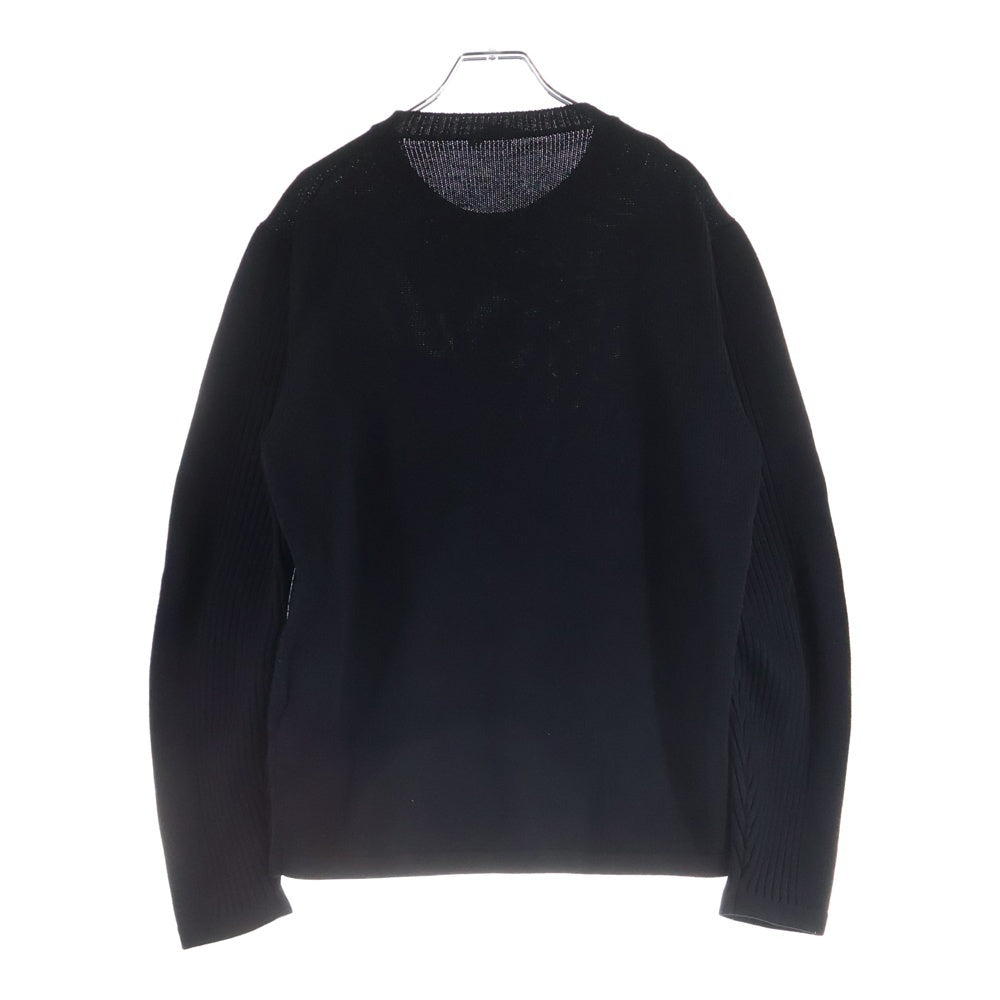 PRADA(プラダ) RE-NYLON Triangle Logo Kint UMB049 S202 リナイロン トライアングルロゴ クルーネックニットセーター ブラック