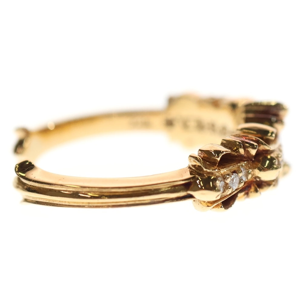 CHROME HEARTS(クロムハーツ) 22K BABY CLSC P D ベイビークラシックダブルフローラル PAVEダイヤ ゴールドリング