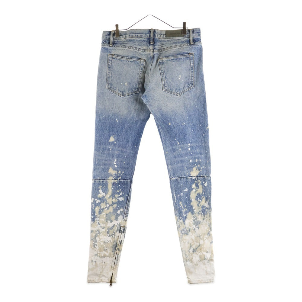 FEAR OF GOD(フィアオブゴッド) ペイントブリーチ加工スキニーパンツ 184103 インディゴ