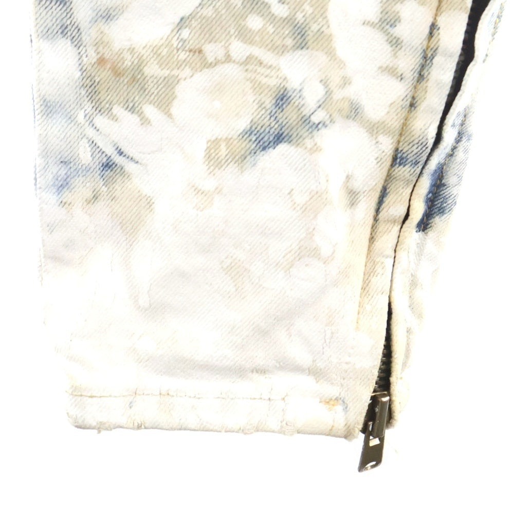 FEAR OF GOD(フィアオブゴッド) ペイントブリーチ加工スキニーパンツ 184103 インディゴ