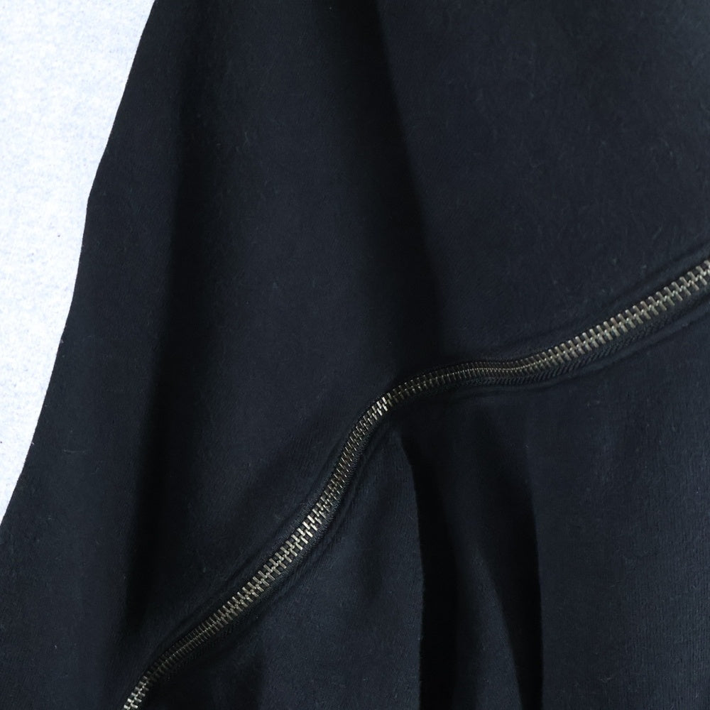FACETASM(ファセッタズム) 7BARS ZIPPER HOODIE KR-SW-U05 ジッパーレイヤードフーディ スウェットパーカー ブラック