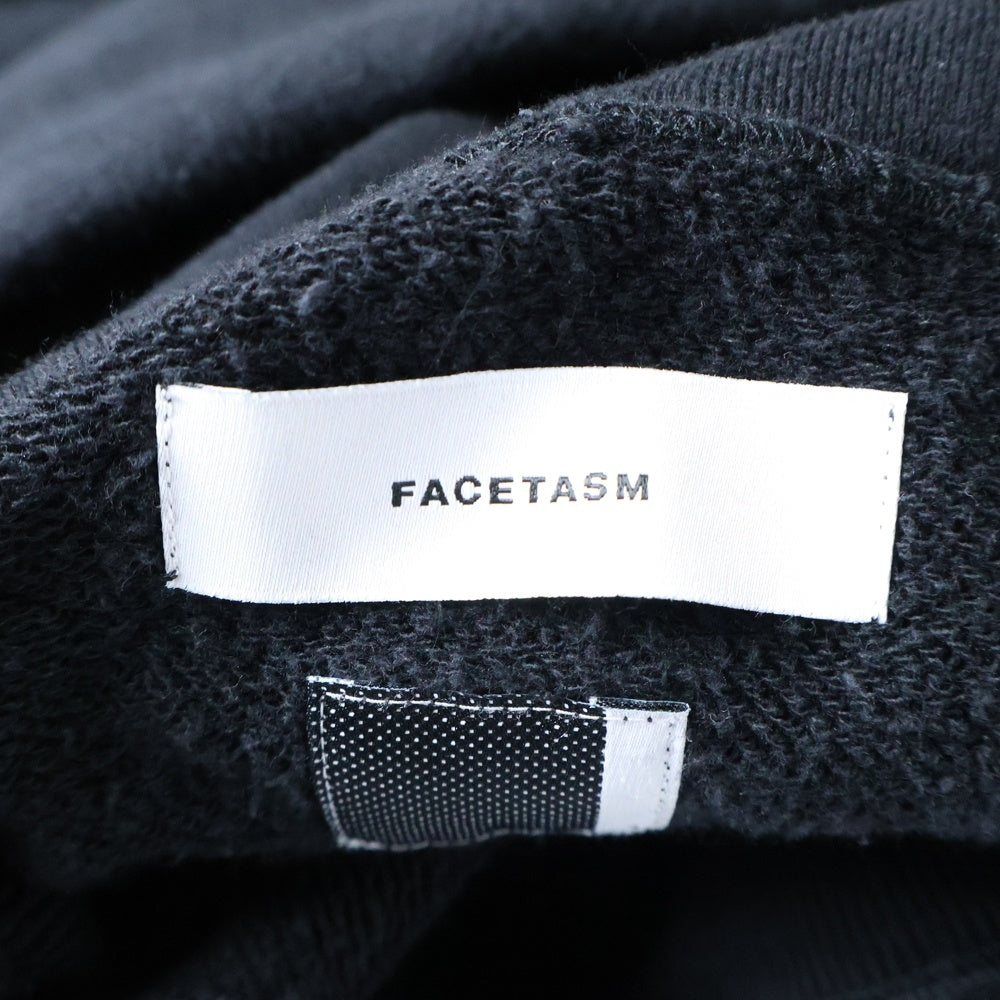 FACETASM(ファセッタズム) 7BARS ZIPPER HOODIE KR-SW-U05 ジッパーレイヤードフーディ スウェットパーカー ブラック
