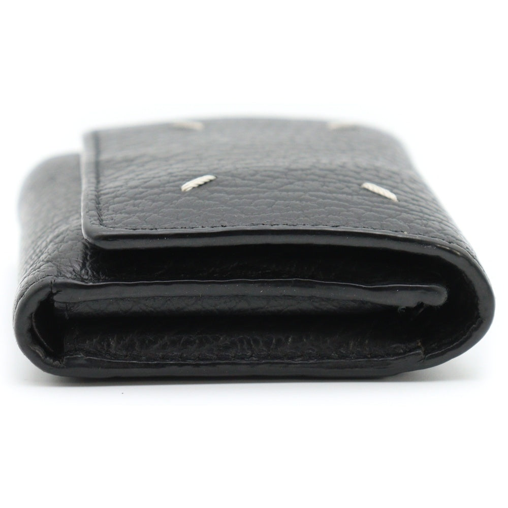 Maison Margiela 11(メゾンマルジェラ11) 4 Stitch Wallet 4ステッチ グレインレザー スリーフォールドウォレット 三つ折り 財布 ブラック SA3UI0010