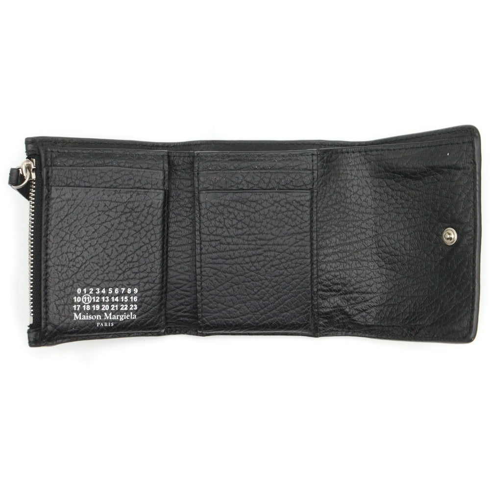 Maison Margiela 11(メゾンマルジェラ11) 4 Stitch Wallet 4ステッチ グレインレザー スリーフォールドウォレット 三つ折り 財布 ブラック SA3UI0010