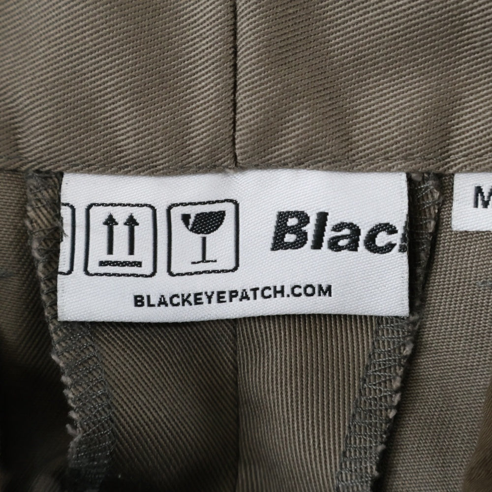 THE BLACK EYE PATCH(ブラックアイパッチ) ×Sulbam サルバム フロントロゴ刺繍 ワイドチノパンツ ブラウン