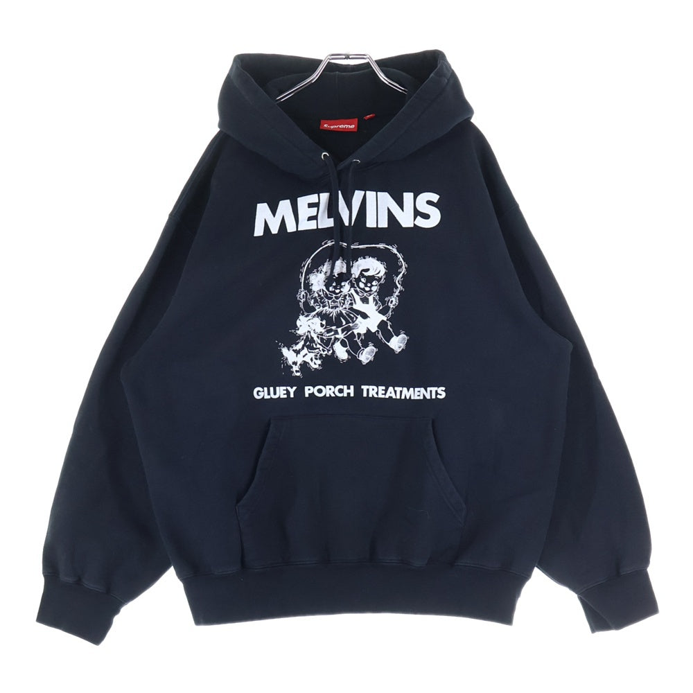 SUPREME(シュプリーム) 24SS Melvins Hooded Sweatshirt メルヴィンス プリントスウェットプルオーバーパーカー フーディ ブラック