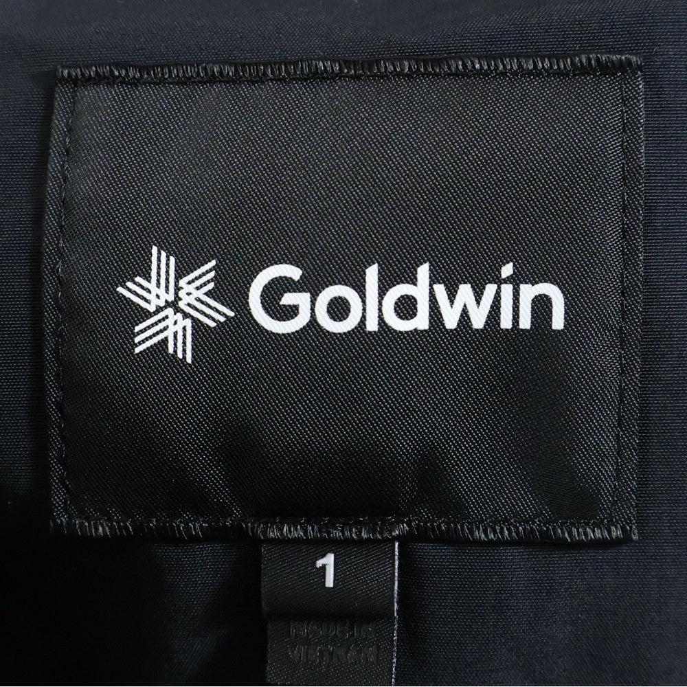 GOLDWIN(ゴールドウィン) LOGO NYLON JACKET ロゴ刺繍ナイロンジップジャケット マウンテンパーカー ブラック GL25142
