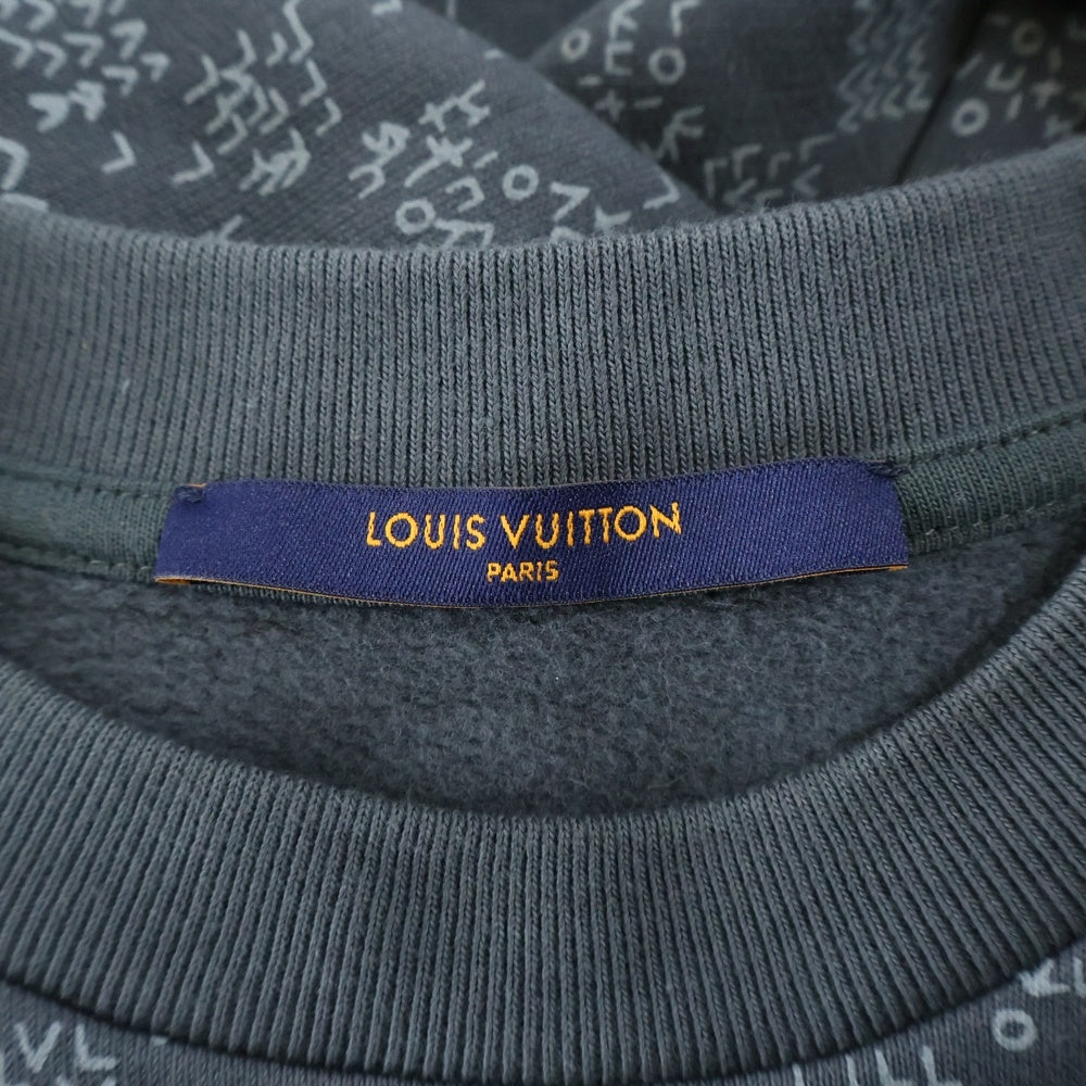 LOUIS VUITTON(ルイヴィトン) 22AW ダミエスプレッドプリントスウェットトレーナー グレー RM222M IHN HNY11W
