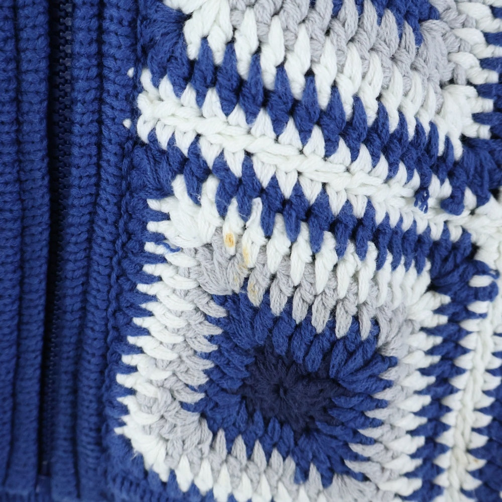 SUPREME(シュプリーム) 20AW Crochet Hooded Zip Up Sweater クロシェジップアップパーカー フーディー ブルー