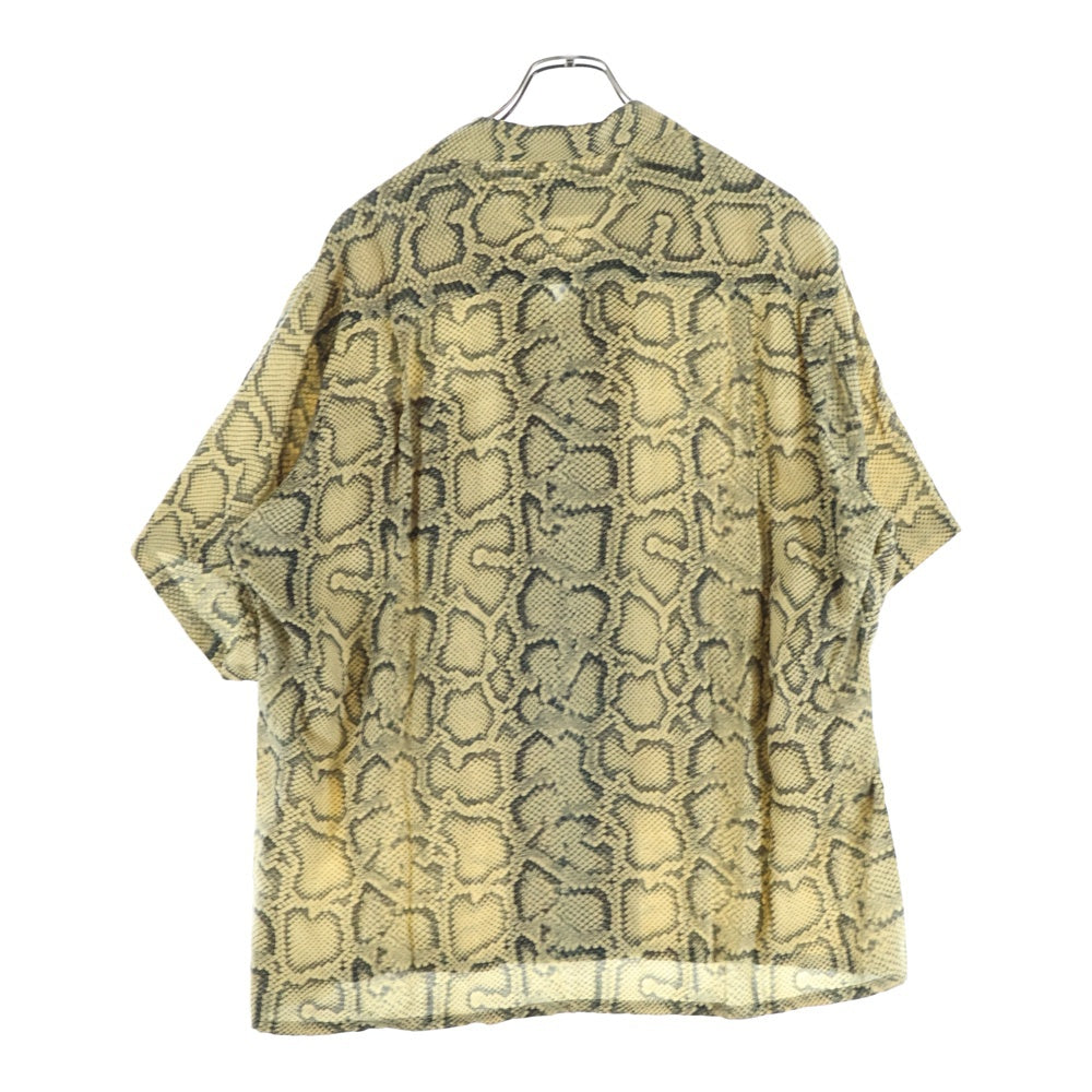 WACKO MARIA(ワコマリア) PYTHON HAWAIIAN SHIRT S/S パイソンプリント 開襟シャツ 半袖シャツ イエロー