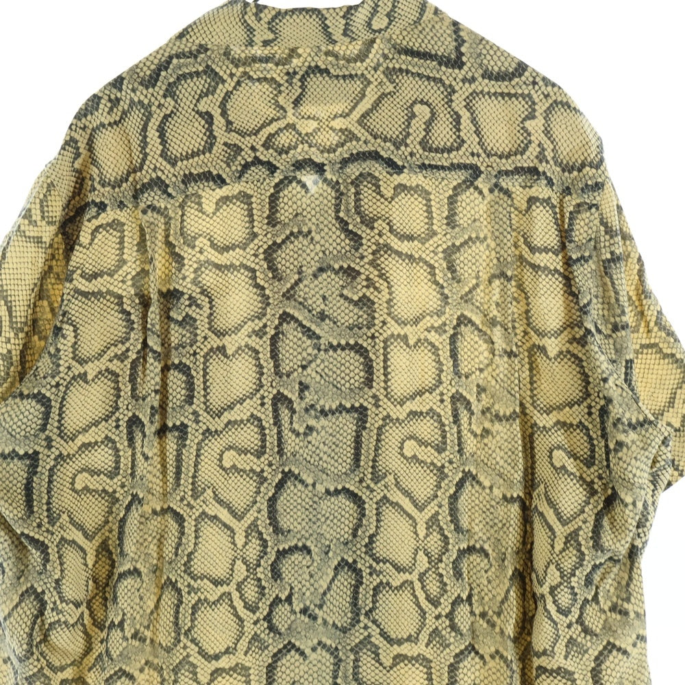 WACKO MARIA(ワコマリア) PYTHON HAWAIIAN SHIRT S/S パイソンプリント 開襟シャツ 半袖シャツ イエロー