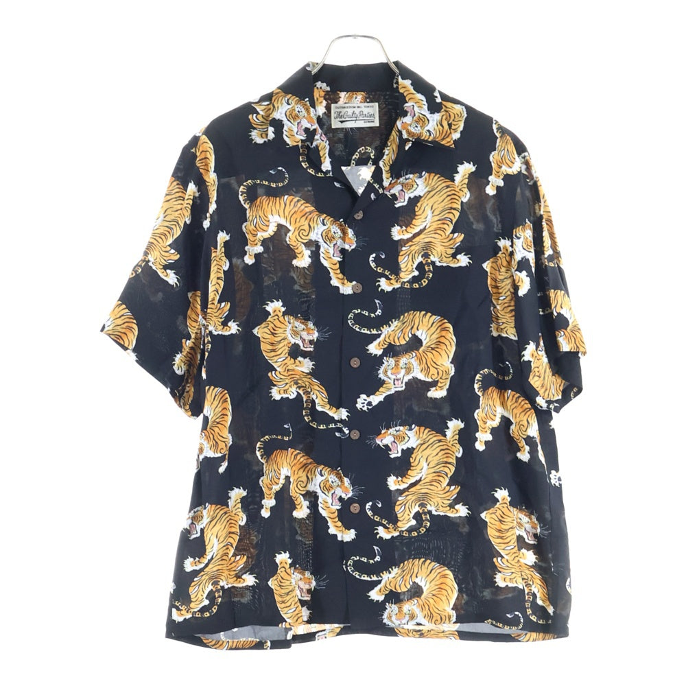 WACKO MARIA(ワコマリア) 20SS TIM LEHI HAWAIIAN SHIRTS ティムレヒ トラ柄 ハワイアン オープンカラー 半袖シャツ ブラック
