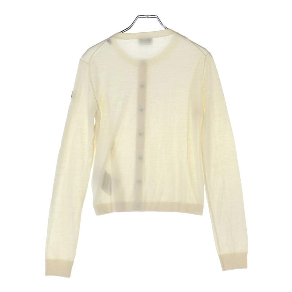 MONCLER(モンクレール) CARDIGAN TRICOT ロゴ刺繍スナップカーディガン アイボリー J10939B00026 レディース