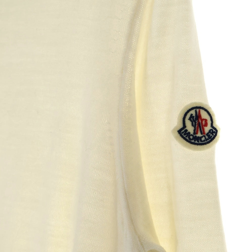 MONCLER(モンクレール) CARDIGAN TRICOT ロゴ刺繍スナップカーディガン アイボリー J10939B00026 レディース