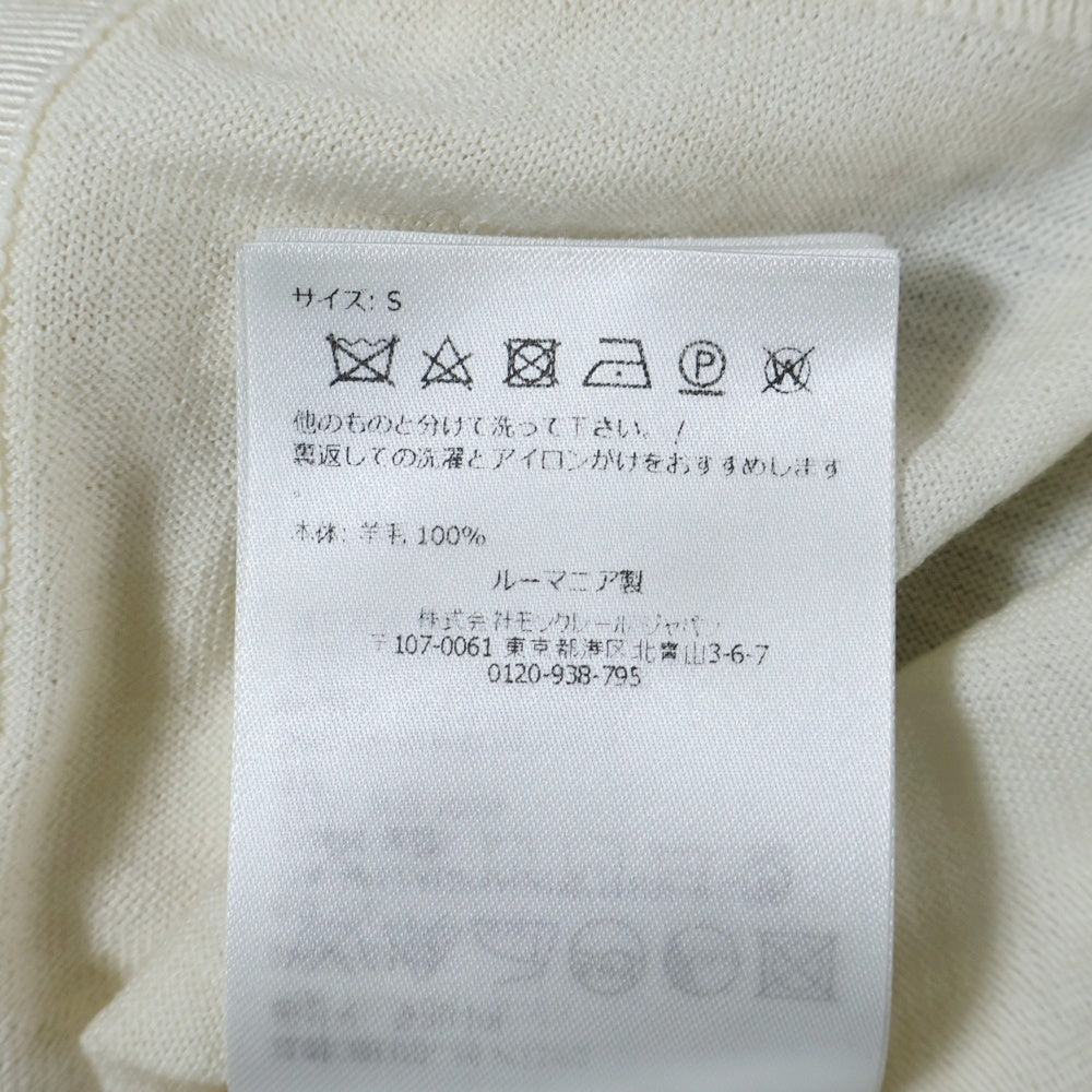 MONCLER(モンクレール) CARDIGAN TRICOT ロゴ刺繍スナップカーディガン アイボリー J10939B00026 レディース