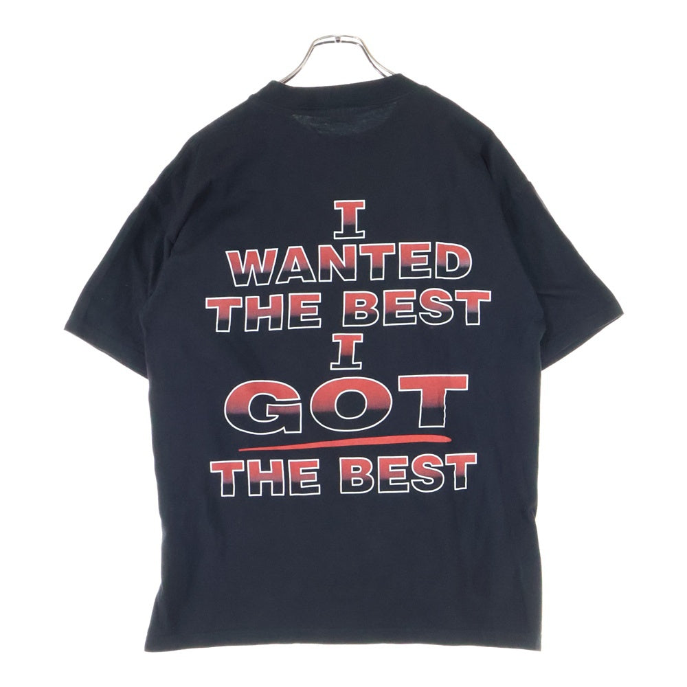 VINTAGE(ヴィンテージ) 90s KISS ALIVE/WORLDWIDE '96'97 PYRAMIDタグ キッス 両面プリント ハンドTシャツ クルーネック半袖Tシャツカットソー ブラック