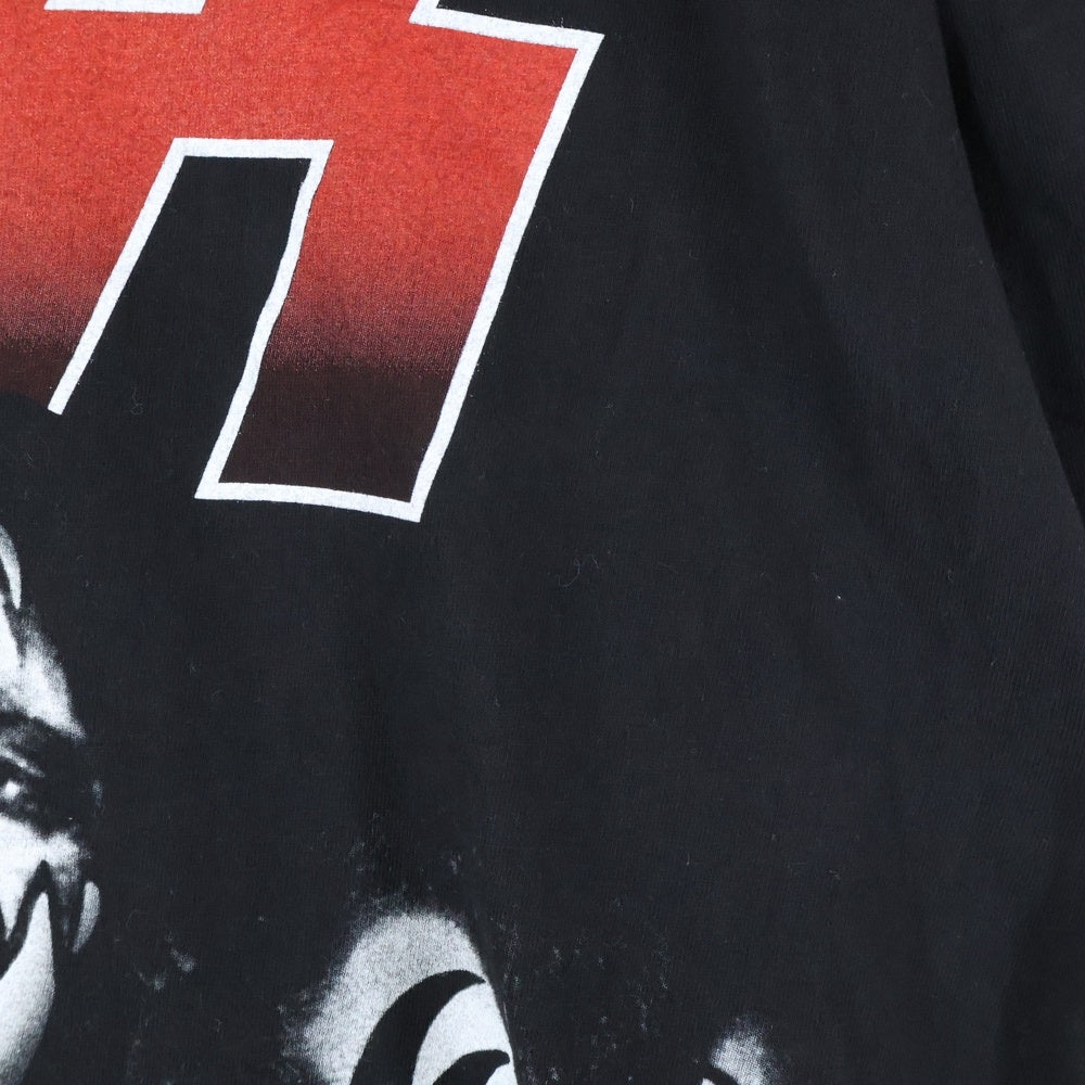 VINTAGE(ヴィンテージ) 90s KISS ALIVE/WORLDWIDE '96'97 PYRAMIDタグ キッス 両面プリント ハンドTシャツ クルーネック半袖Tシャツカットソー ブラック