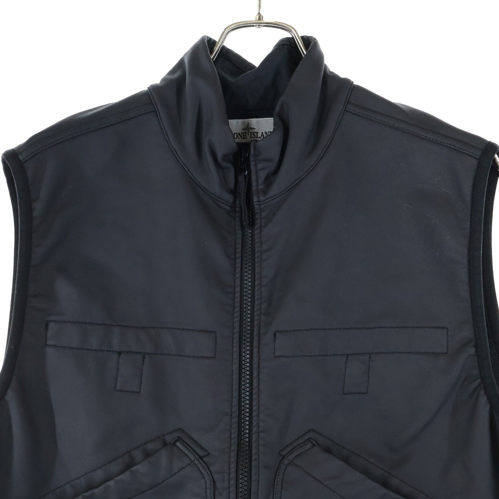 STONE ISLAND(ストーンアイランド) Cotton Vest 7615G0729 ロゴワッペンコットンベスト ブラック