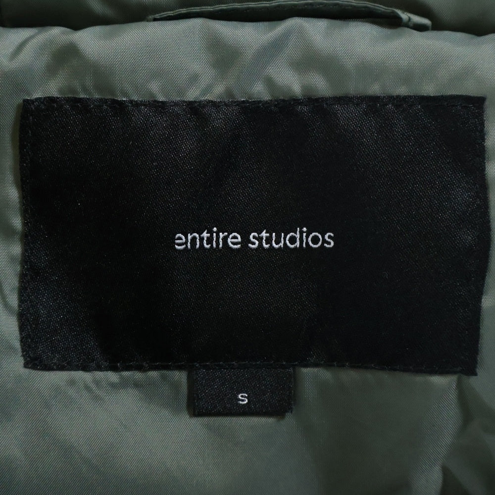 entire studios(エンタイア スタジオ) MML HOODED PUFFER ES2399 PO047 フーデッドパファーダウンジャケット カーキ