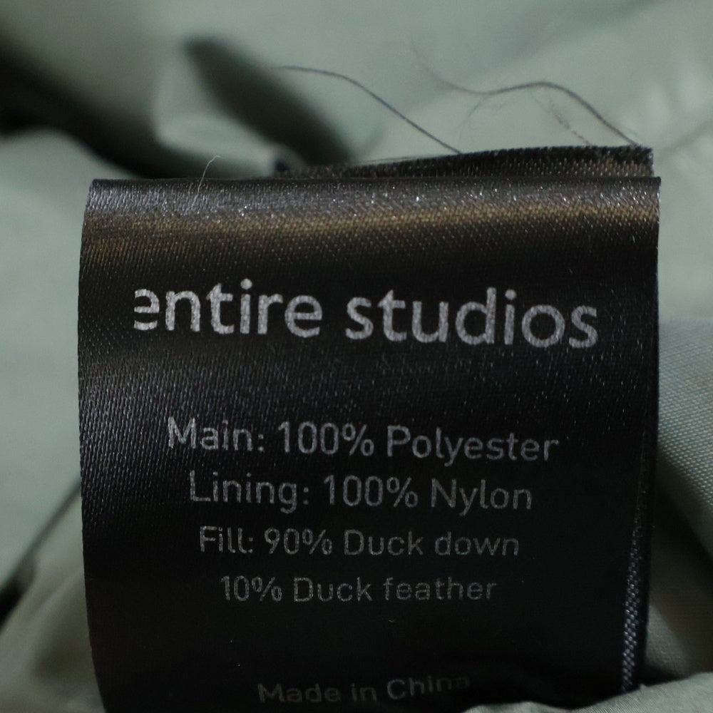 entire studios(エンタイア スタジオ) MML HOODED PUFFER ES2399 PO047 フーデッドパファーダウンジャケット カーキ