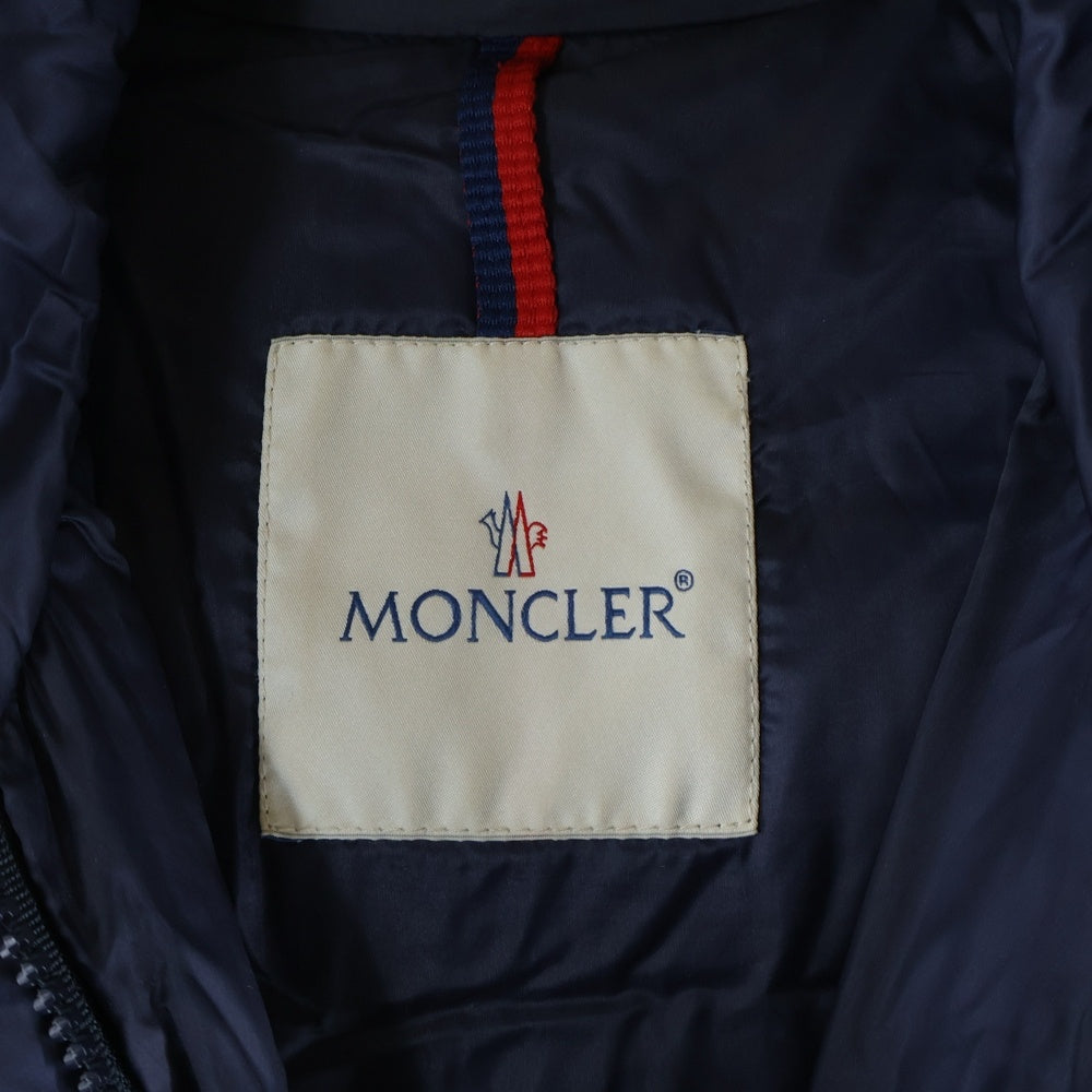 MONCLER(モンクレール) HERMIFUR GIUBBOTTO E20934990015 53048 エルミファー ロングダウンジャケット ファーフーディー ネイビー レディース