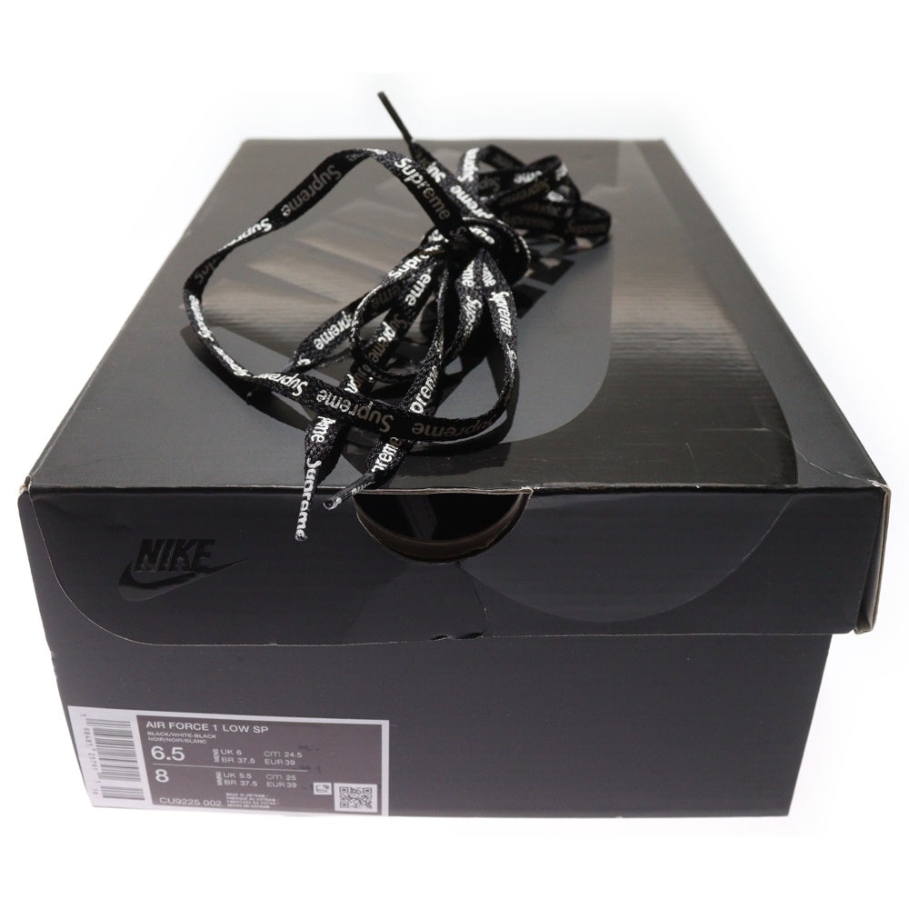 NIKE(ナイキ) ×SUPREME AIR FORCE 1 LOW CU9225-002 シュプリーム エアフォース1 ローカットスニーカー レディース ブラック/ホワイト US6.5/24.5cm