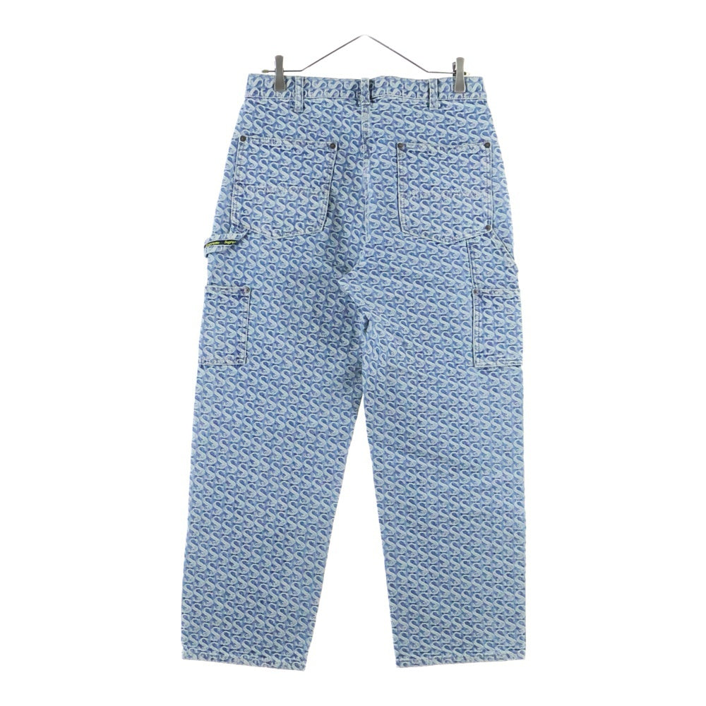 SUPREME(シュプリーム) 21AW Monogram Double Knee Denim Painter Pant モノグラム ダブルニー デニムペインターパンツ ジーンズ インディゴ