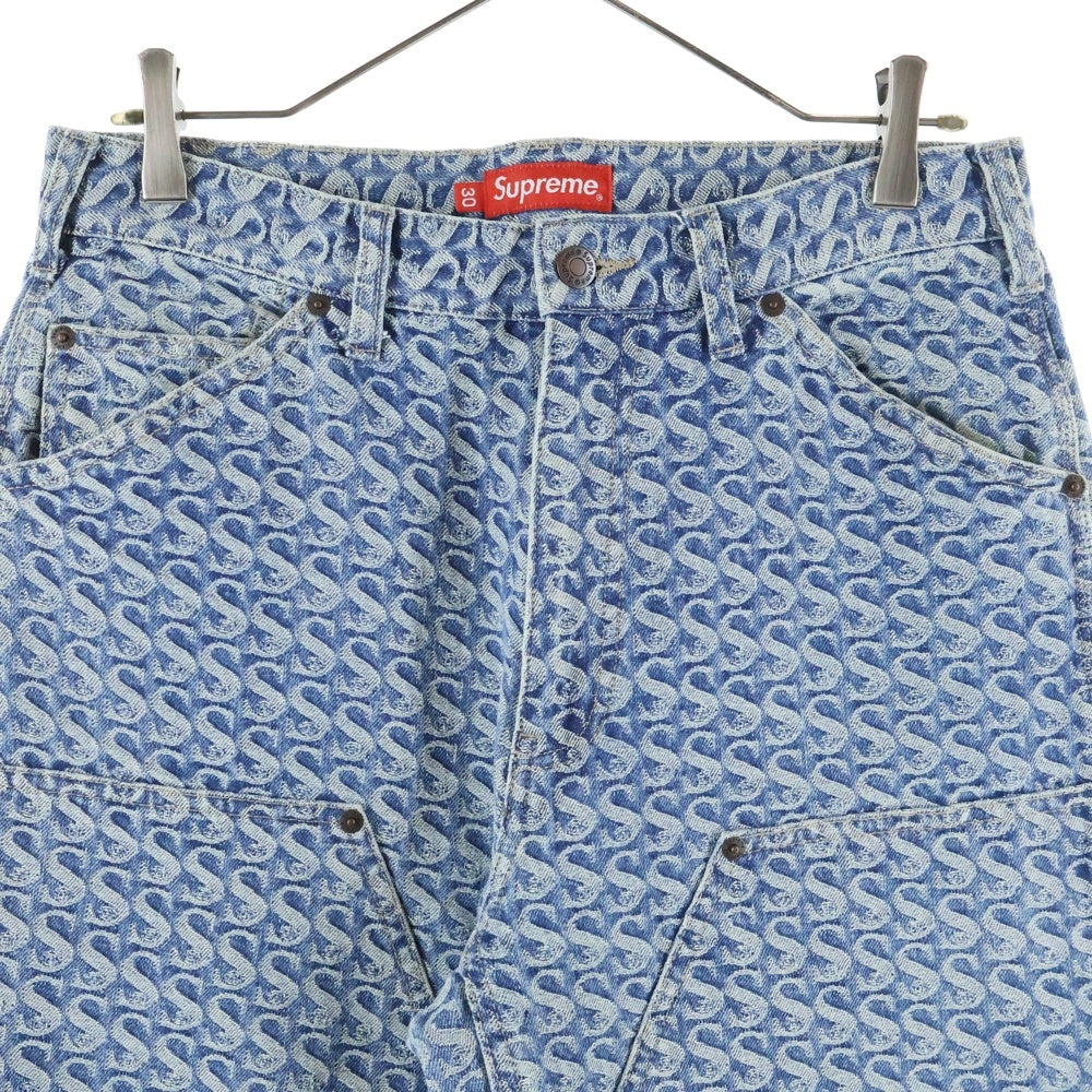 SUPREME(シュプリーム) 21AW Monogram Double Knee Denim Painter Pant モノグラム ダブルニー デニムペインターパンツ ジーンズ インディゴ