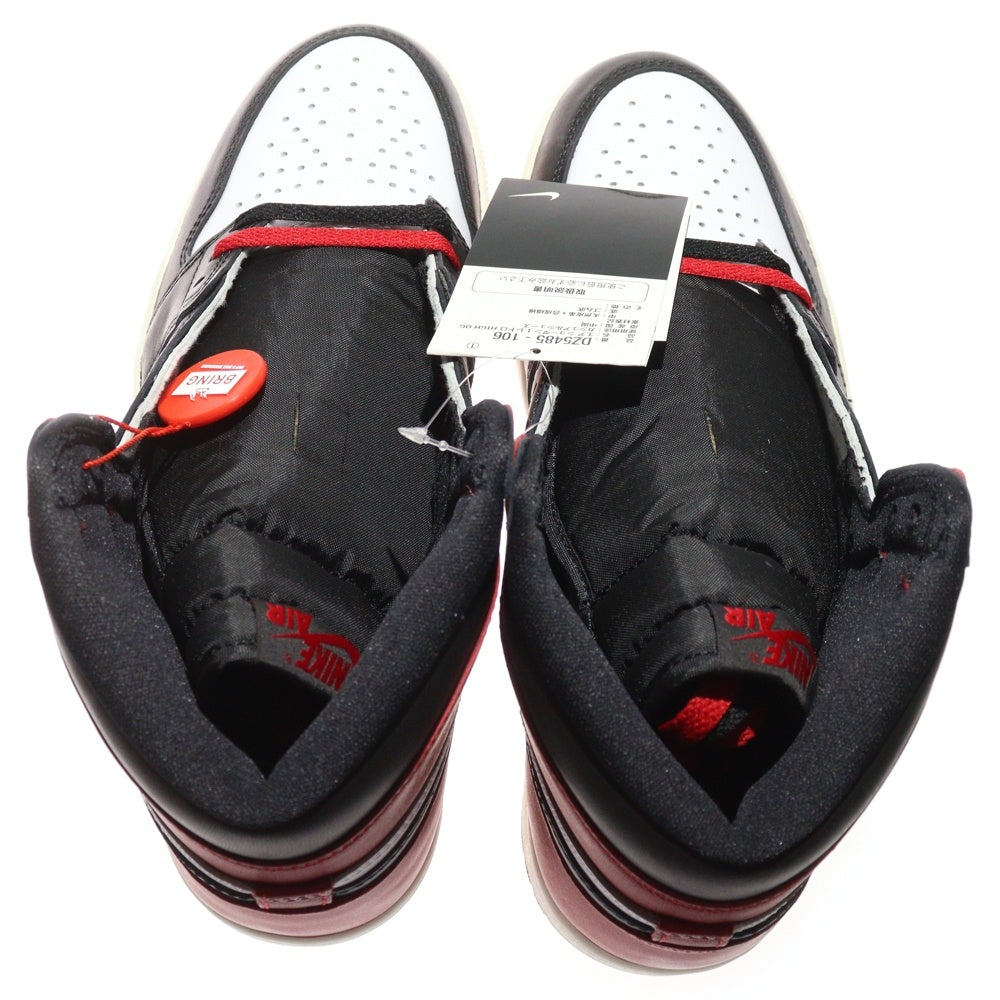 NIKE(ナイキ) AIR JORDAN 1 RETRO HIGH OG BLACK TOE REIMAGINED DZ5485-106 エアジョーダン1 レトロ OG ブラックトゥリイマジンド ハイカットスニーカー US9/27cm