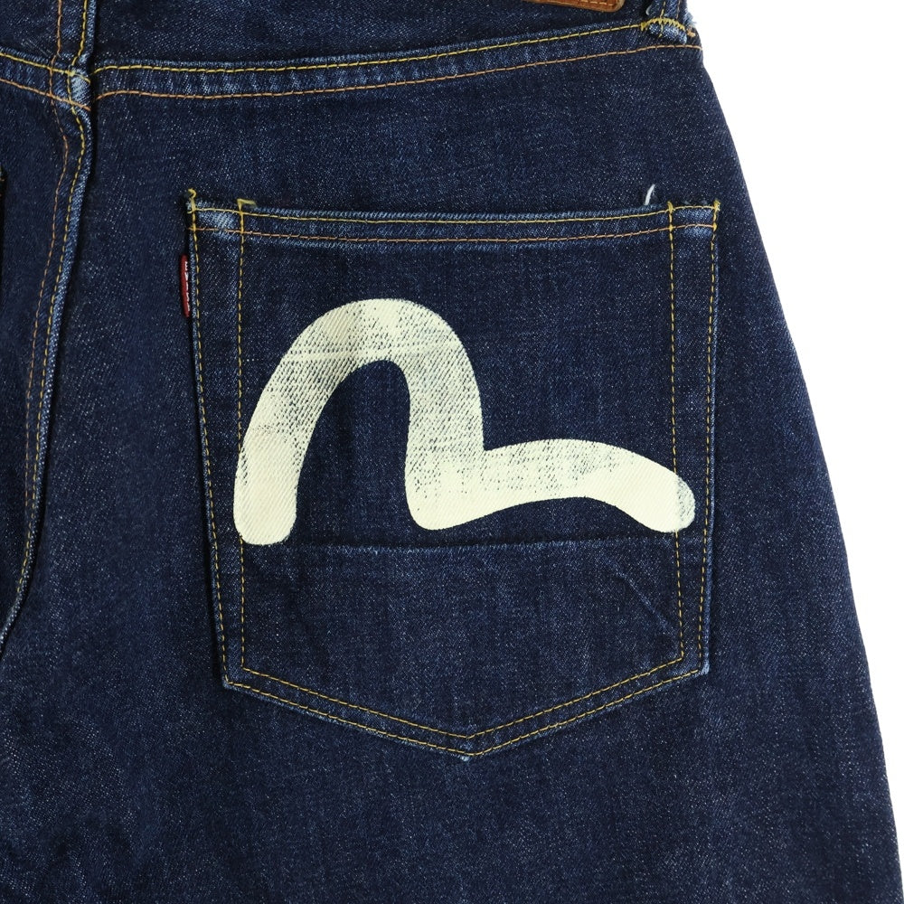 EVISU(エビス) Lot 2001 NO.2 KAMOME カモメプリント ボタンフライ デニムパンツ ジーンズ インディゴ