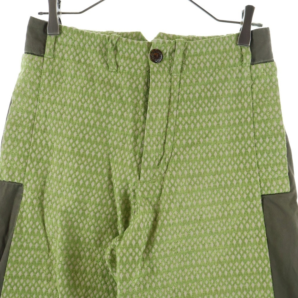 KIKO KOSTADINOV(キココスタディノフ) Tonkin Contrast Trousers トンキン コントラスト トラウザーワイドパンツ スラックス グリーン 7883110359