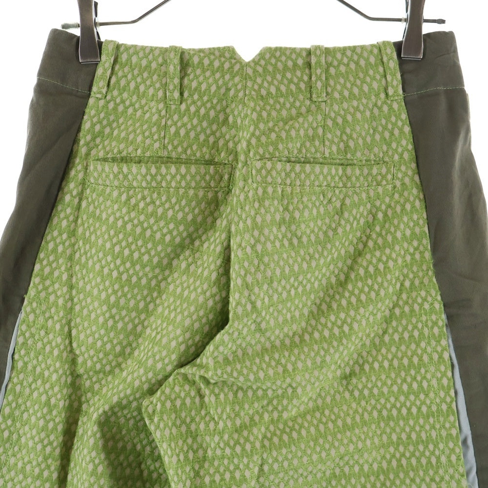 KIKO KOSTADINOV(キココスタディノフ) Tonkin Contrast Trousers トンキン コントラスト トラウザーワイドパンツ スラックス グリーン 7883110359