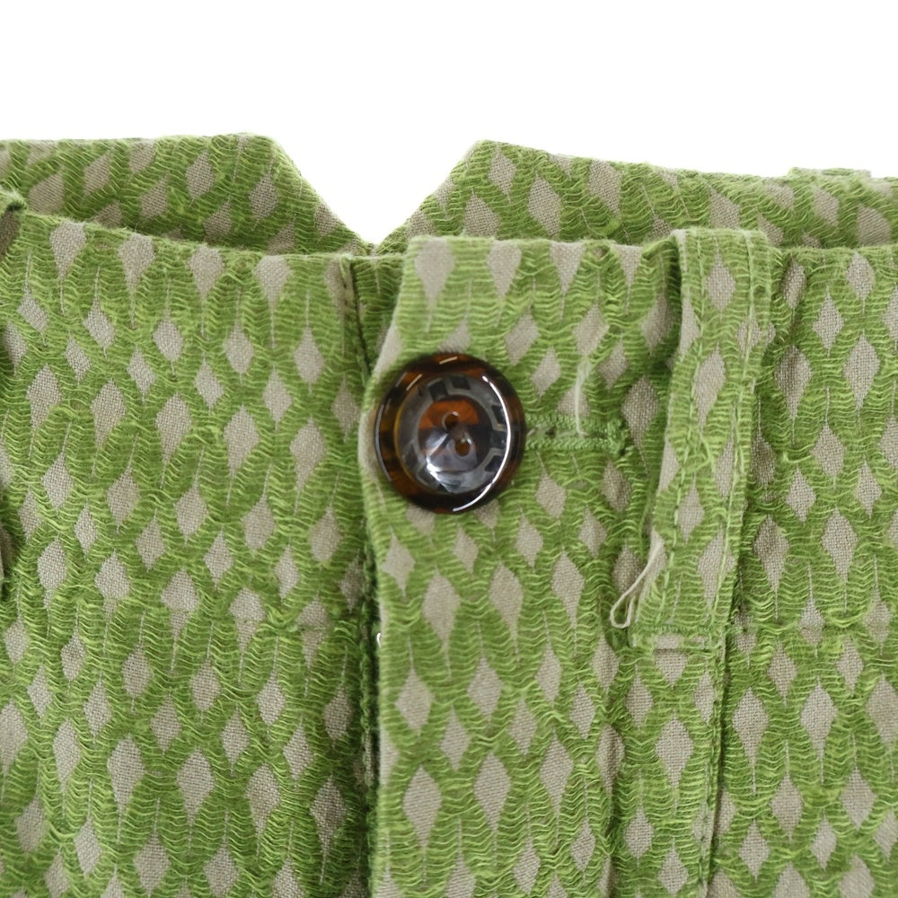 KIKO KOSTADINOV(キココスタディノフ) Tonkin Contrast Trousers トンキン コントラスト トラウザーワイドパンツ スラックス グリーン 7883110359