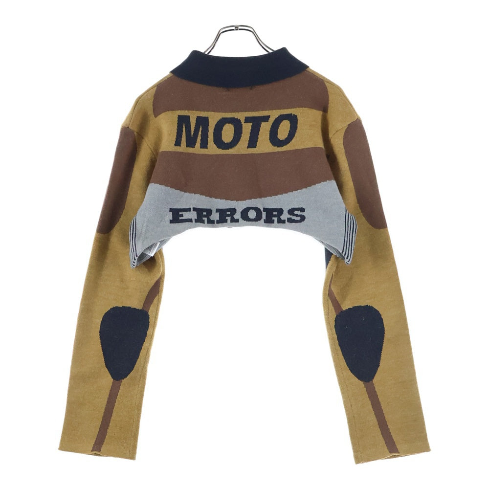 House Of Error(ハウスオブエラー) クロップド丈 ニットブルゾンジャケット イエロー