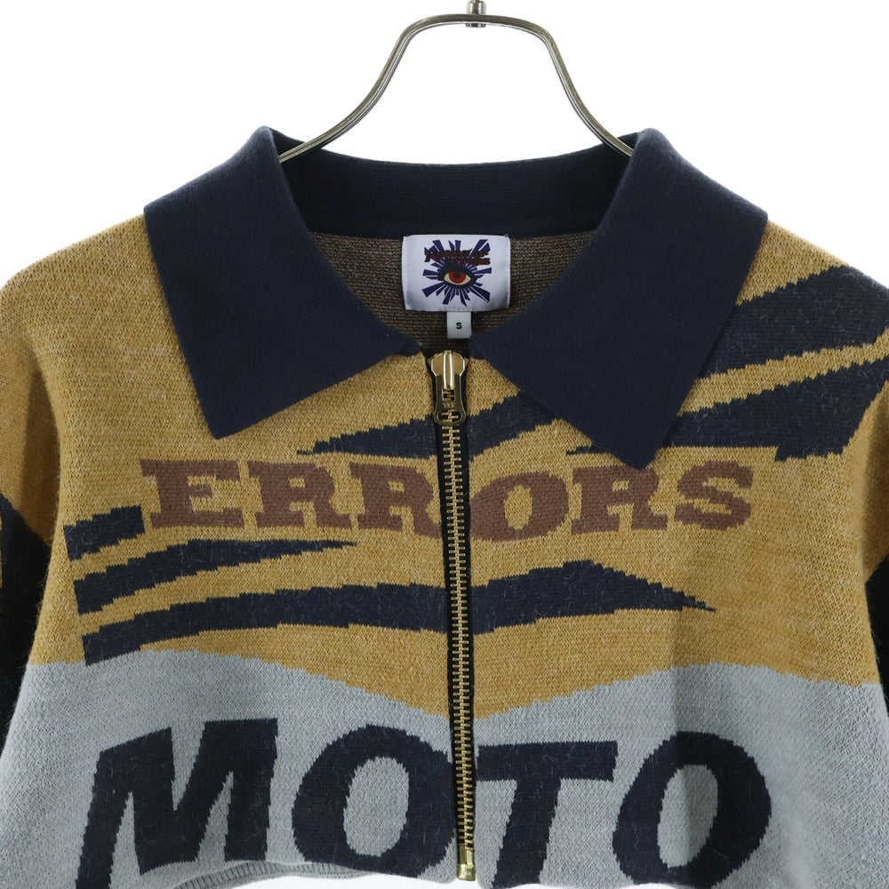 House Of Error(ハウスオブエラー) クロップド丈 ニットブルゾンジャケット イエロー