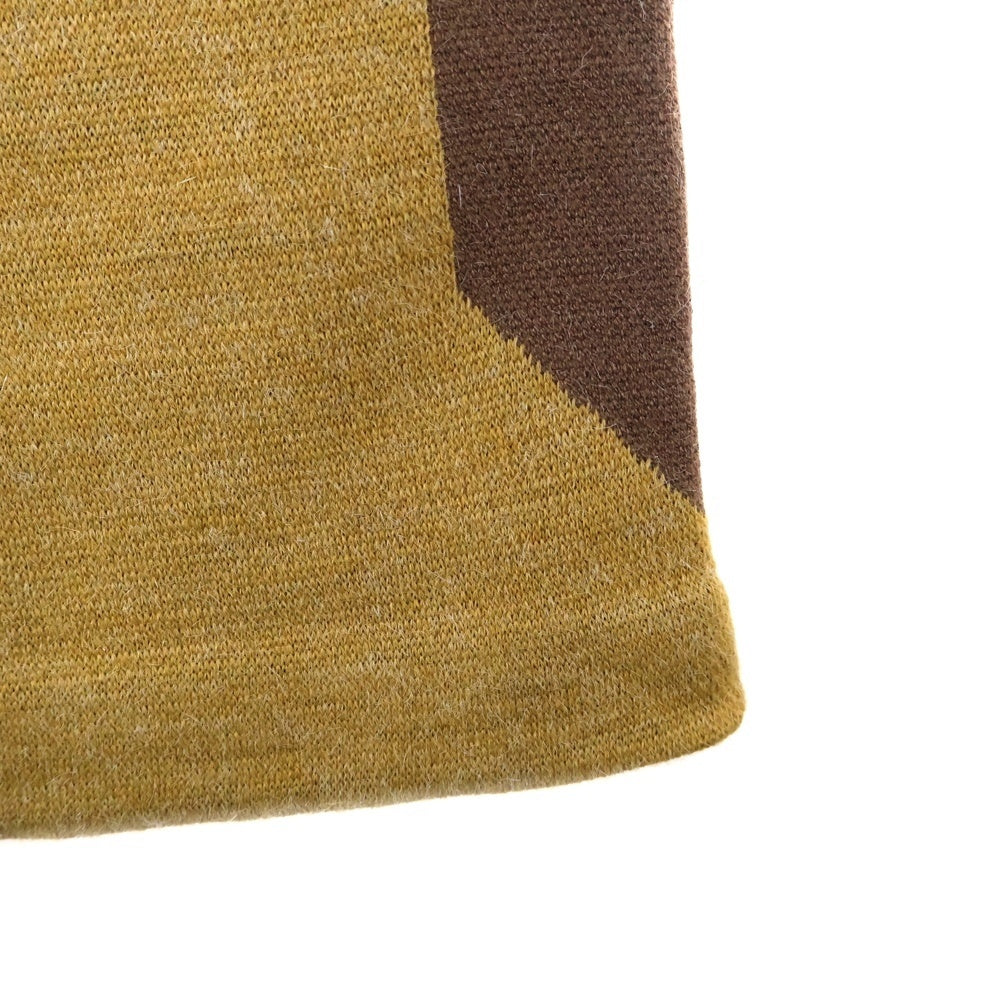 House Of Error(ハウスオブエラー) ドローコード付き プリントニットロングパンツ イエロー