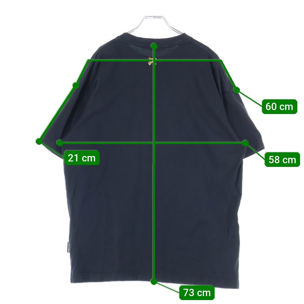 Palm Angels(パームエンジェルス) ファイヤープリントクルーネック半袖Tシャツ 半袖カットソー ブラック PMAA072R24JER001