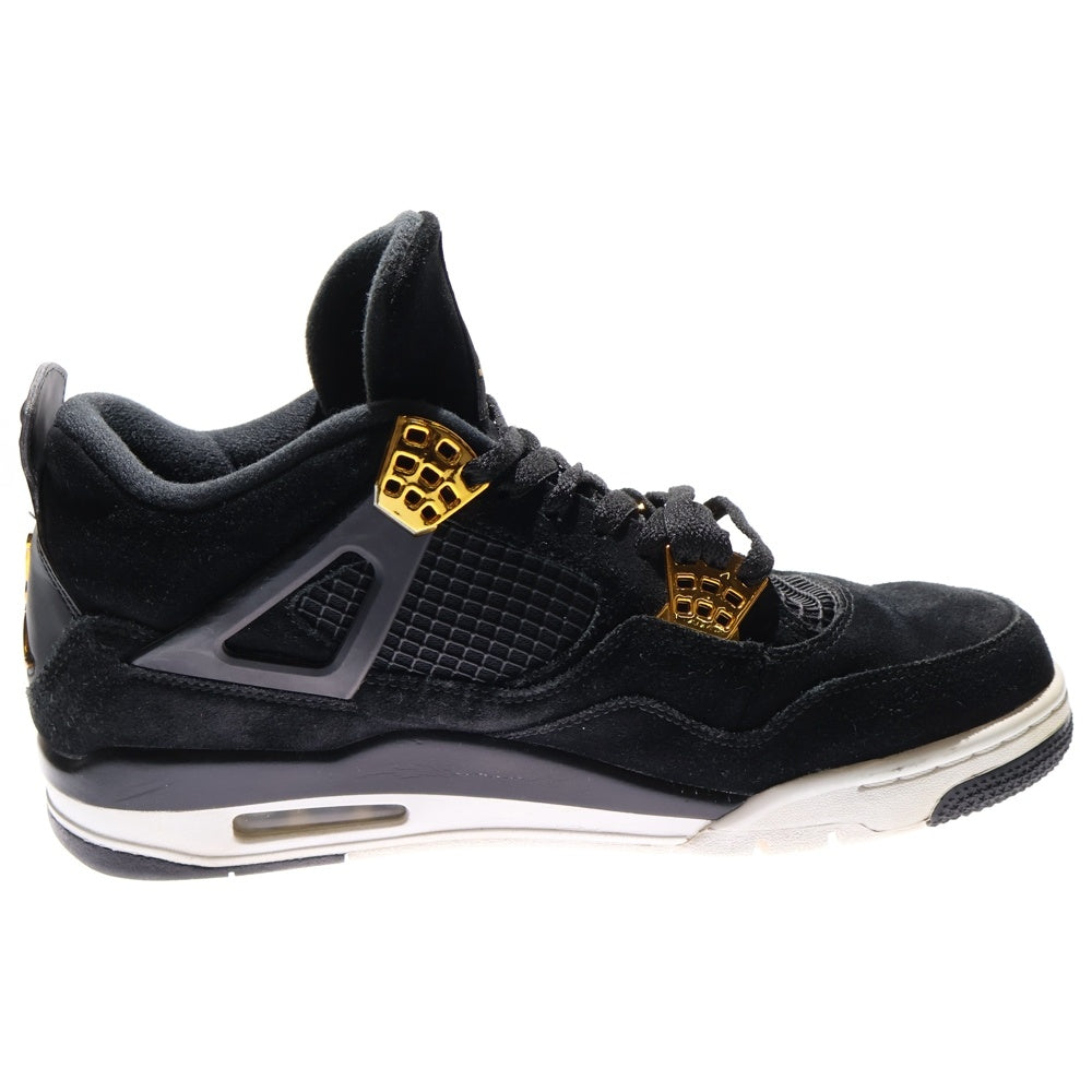 NIKE(ナイキ) AIR JORDAN 4 RETRO ROYALTY 308497-032 エアジョーダン4 レトロ ロイヤルティ ハイカットスニーカー シューズ ブラック/ゴールド US10/28cm