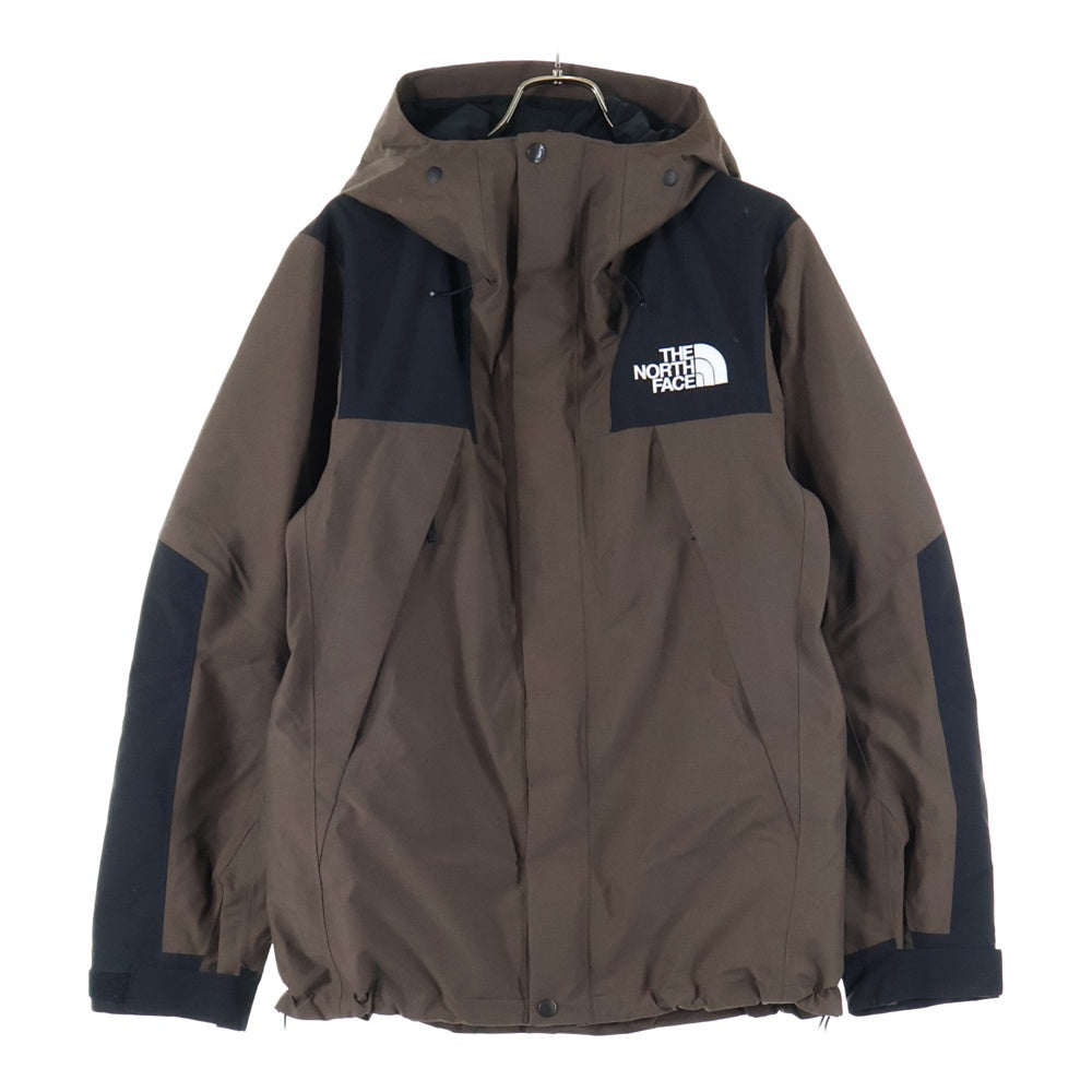 THE NORTH FACE(ザノースフェイス) MOUNTAIN JACKET GORE-TEX NP61800 マウンテンジャケット ゴアテックス ロゴ フーデッドナイロンジャケット ブラウン/ブラック