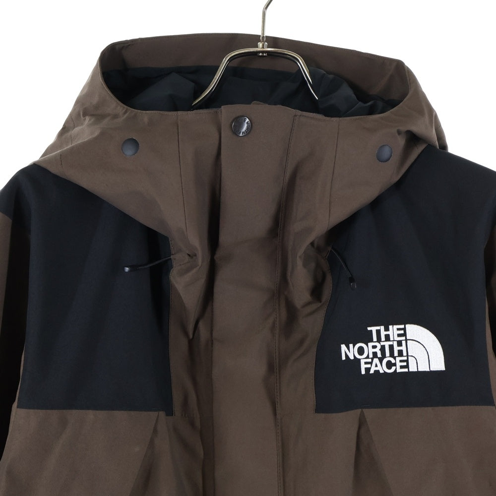 THE NORTH FACE(ザノースフェイス) MOUNTAIN JACKET GORE-TEX NP61800 マウンテンジャケット ゴアテックス ロゴ フーデッドナイロンジャケット ブラウン/ブラック