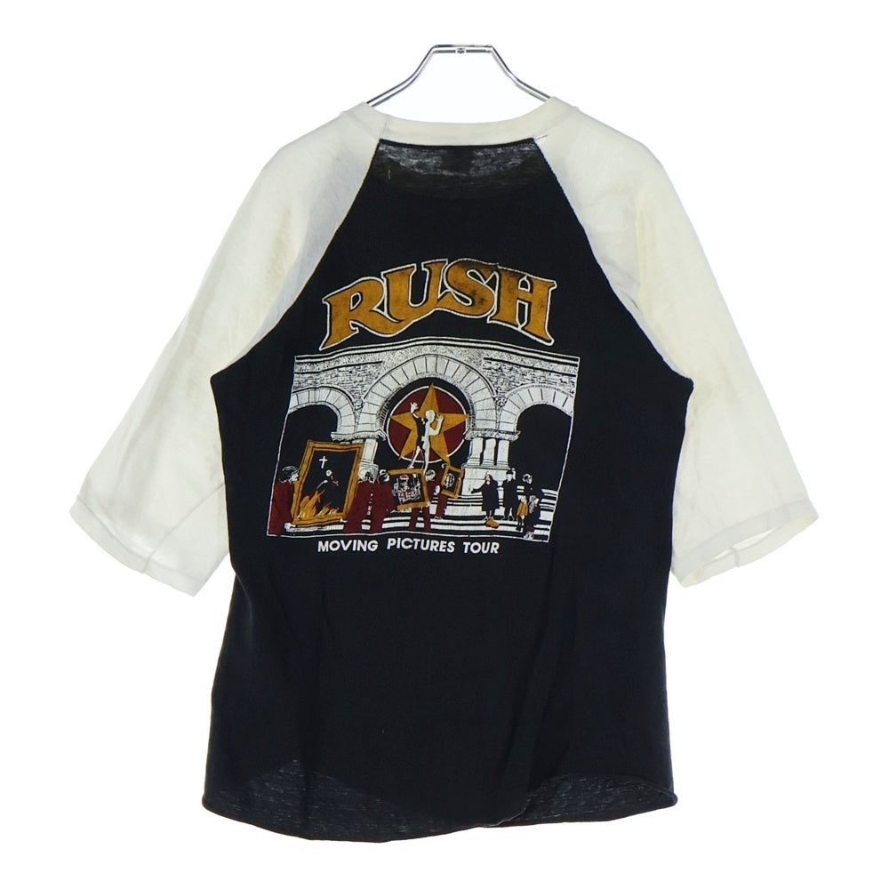 VINTAGE(ヴィンテージ) 80S VINTAGE RUSH MOVING PICTURES TOUR TEE ネックラグラン七分袖Tシャツカットソー バンT パキスタン綿 FANTASYタグ