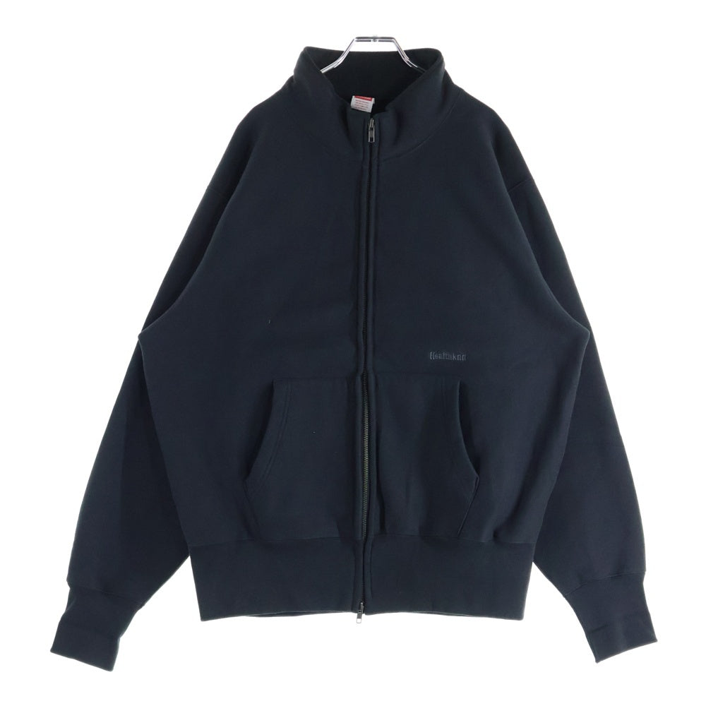 Healthknit(ヘルスニット) ×niko and... Logo Zip Sweatshirt 4FZSCS/MN 134628 ×ニコアンド ロゴ フルジップアップ スウェット ブルゾン ブラック