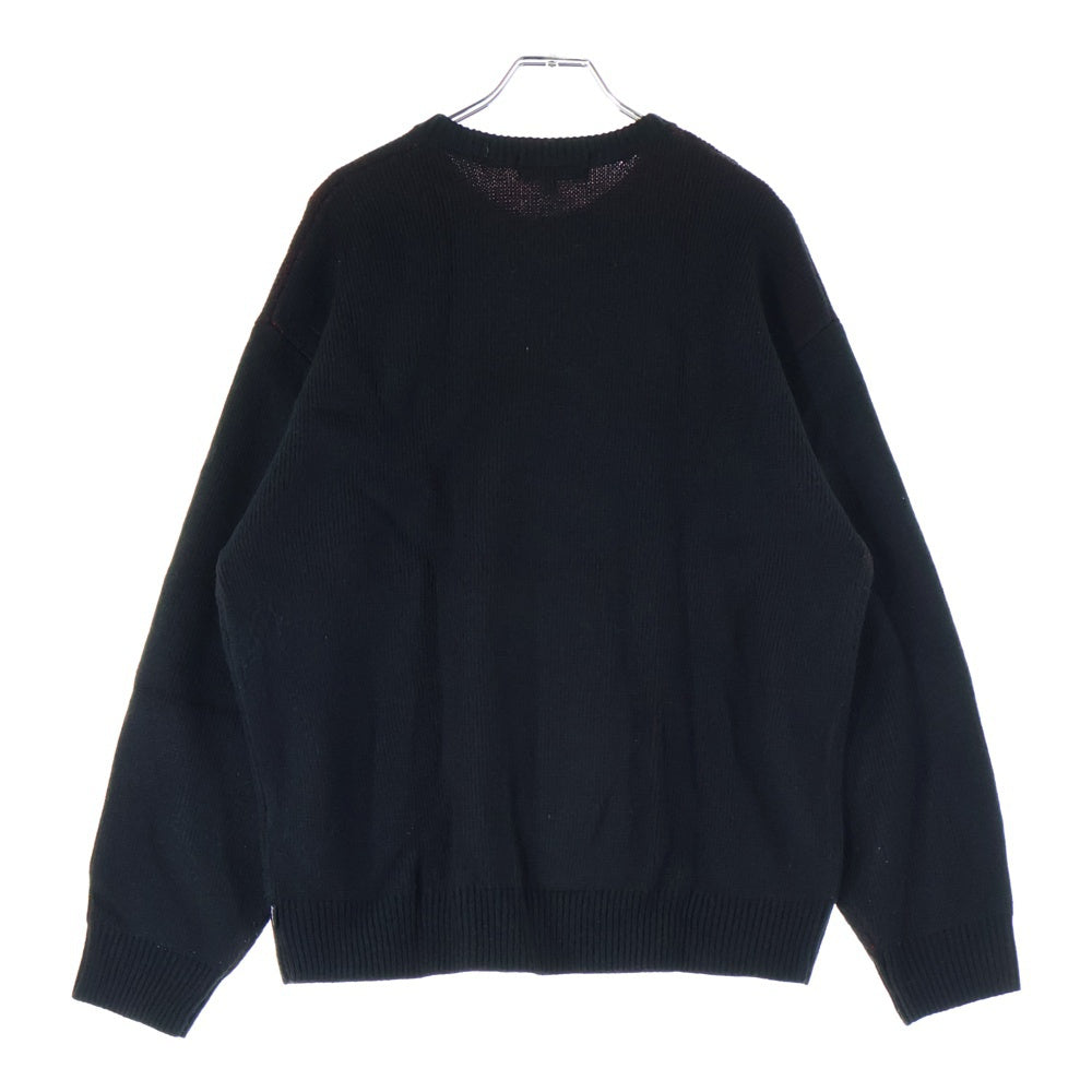SUPREME(シュプリーム) 21AW ×THRASHER Sweater ×スラッシャー ジャガードロゴ クルーネックニットセーター ブラック