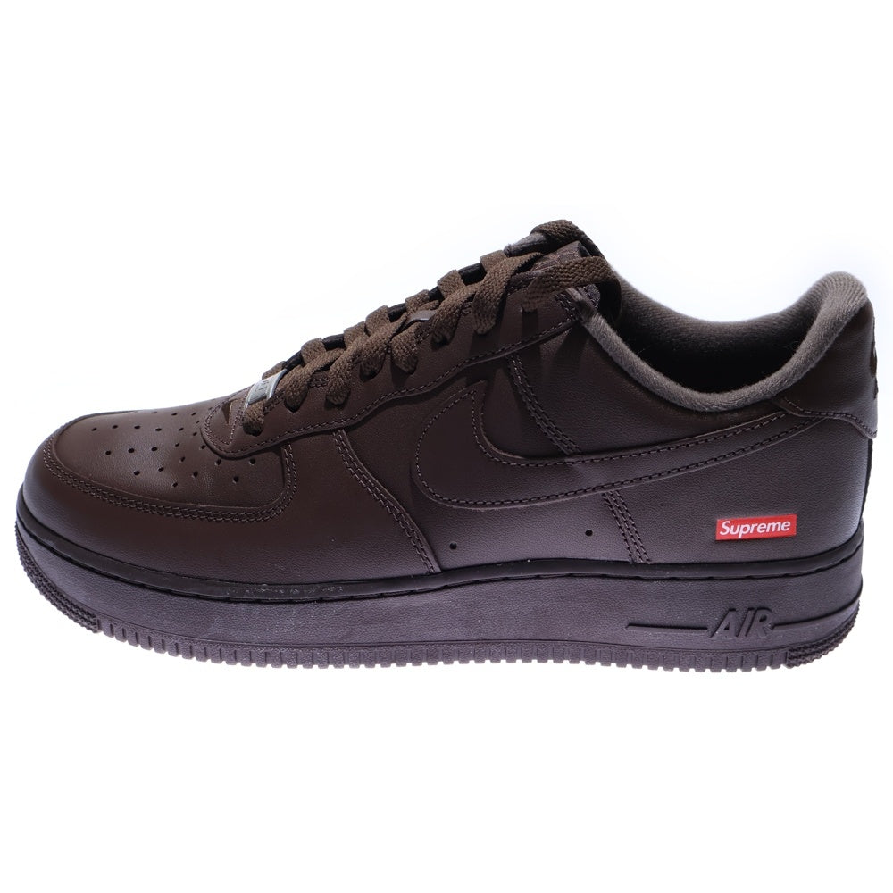 NIKE(ナイキ) ×SUPREME AIR FORCE 1 LOW BAROQUE BROWN CU9225-200 ×シュプリーム エアフォース1 ローカットスニーカー ブラウン US10/28.0cm