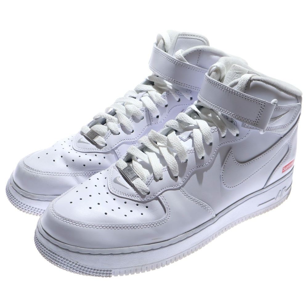 NIKE(ナイキ) ×SUPREME AIR FORCE 1 MID FZ8784-100 ×シュプリーム エアフォース 1 ミッドカットスニーカー ホワイト US10.5/28.5cm