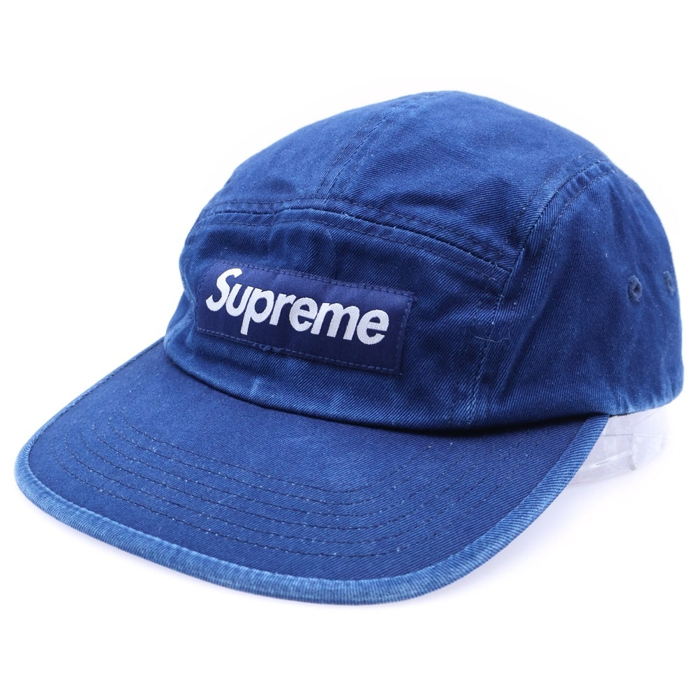 SUPREME(シュプリーム) 25SS Washed Chino Twill Camp Cap ウォッシュド ボックスロゴ キャンプキャップ ブルー