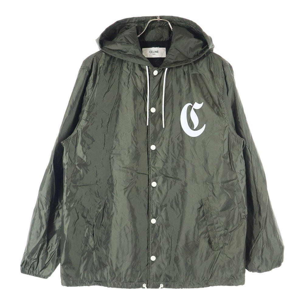 CELINE(セリーヌ) LOGO COACH JACKET ロゴプリントコーチジャケット カーキ 2W694495M