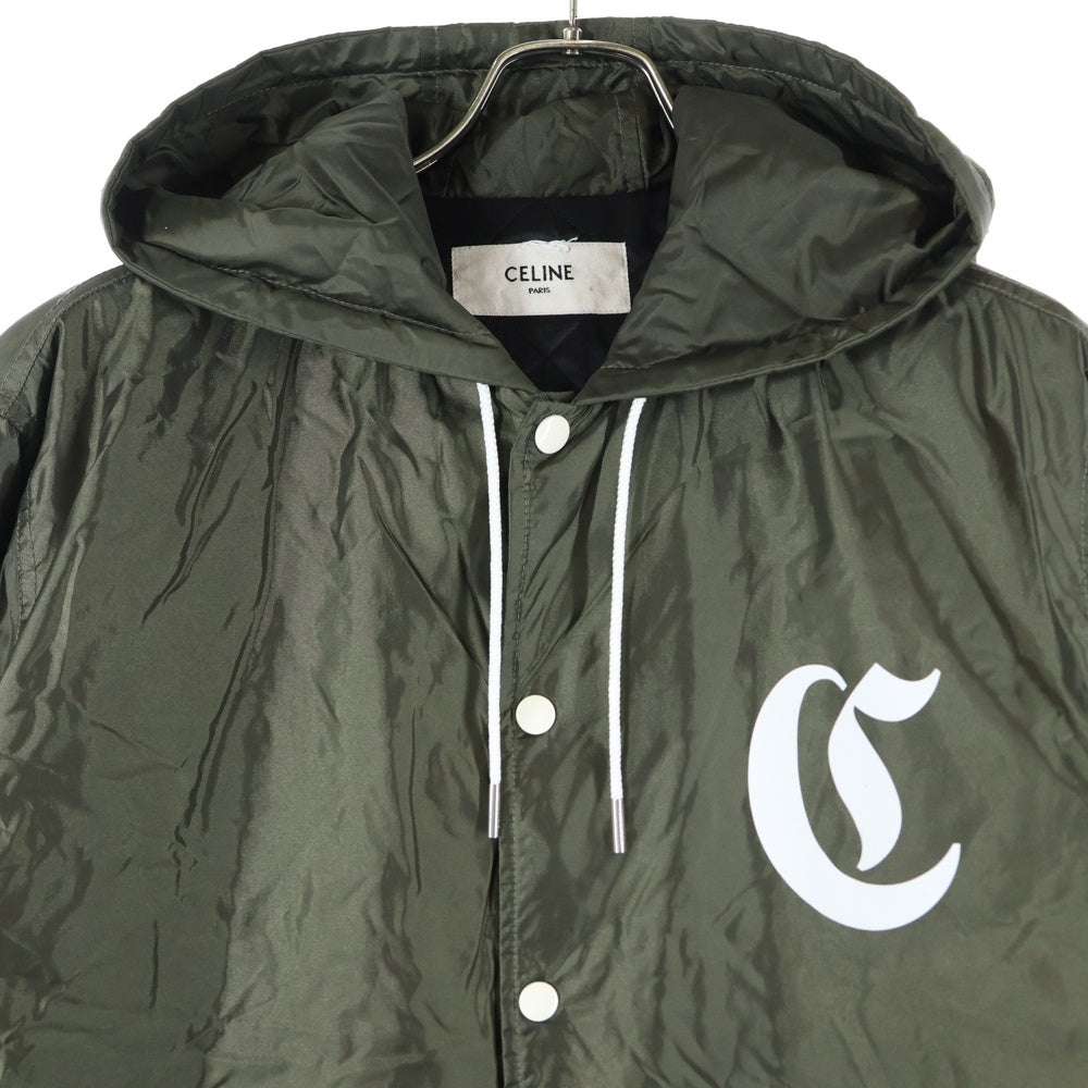 CELINE(セリーヌ) LOGO COACH JACKET ロゴプリントコーチジャケット カーキ 2W694495M